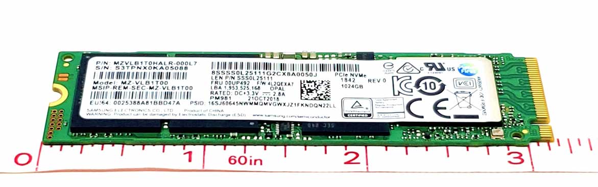 Samsung MZ-VLB1T00 - 1TB M.2 2280 NGFF PCIe NVMe Gen3x4 Solid