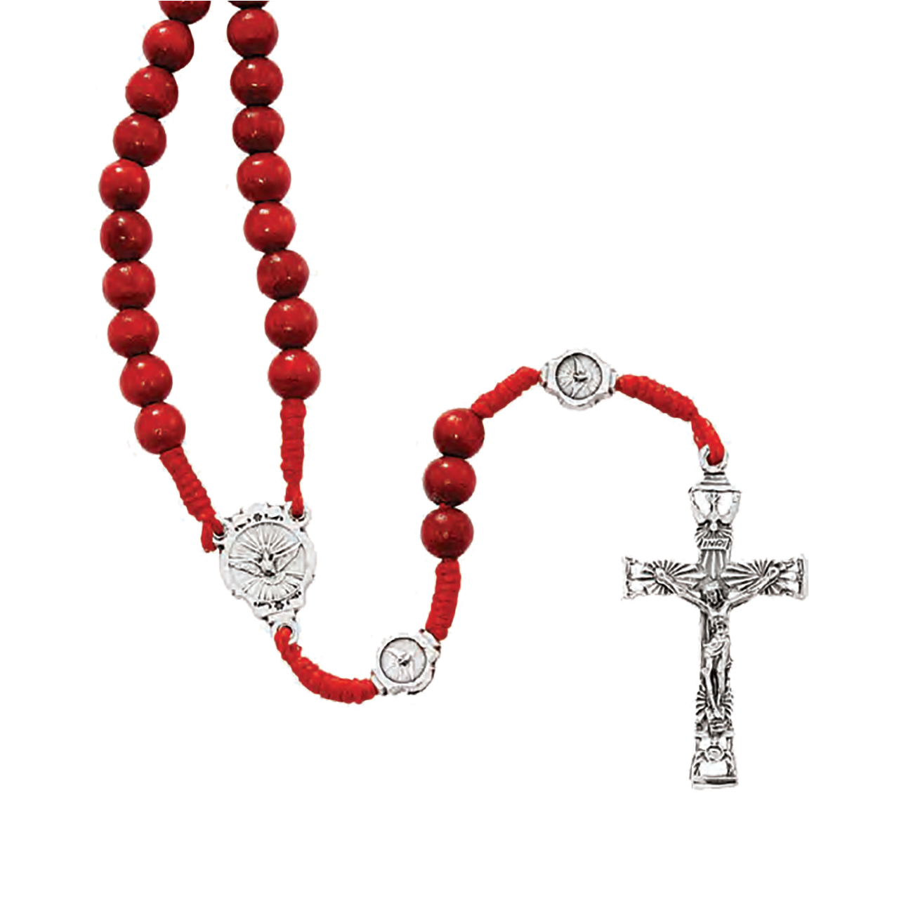 Rosary Beads | Budded Cross Crucifix | Holy Spirit Centerpiece