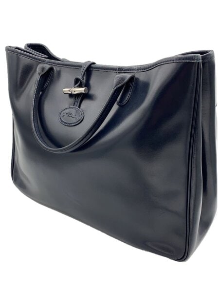 LONGCHAMP(ロンシャン) / ロゾ/トートバッグ/レザー/BLK/無地 | 中古品