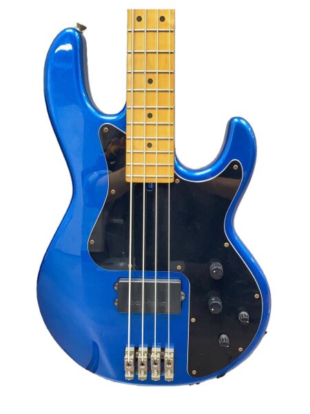 エレキベース 魔改造ベース 4弦 プレベ セミホロウ・藍色塗装・増厚