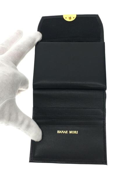 HANAE MORI(ハナエモリ) / 財布/レザー/BLK/レディース/多少の使用感有
