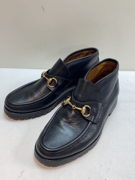 GUCCI(グッチ) / ホースビット/チャッカブーツ/40.5/BLK/レザー/0087