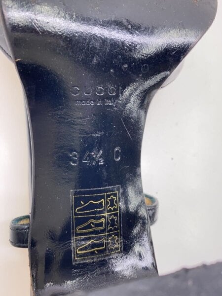 GUCCI(グッチ) / Gロゴ/プレート付/スクエアトゥ/パンプス//34.5/BLK