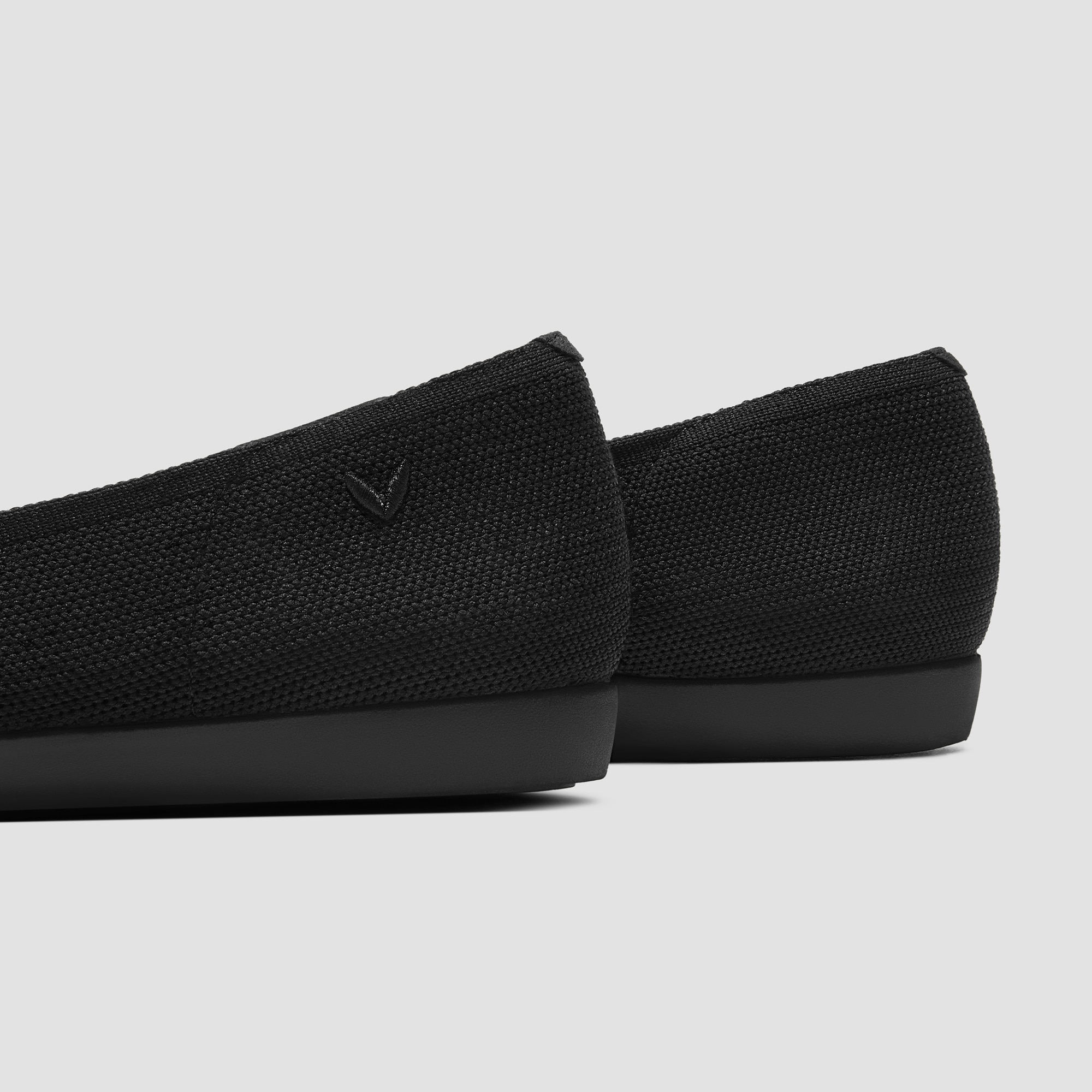 Water-Repellent Square-Toe Loafers (Samantha Walker), BLACK