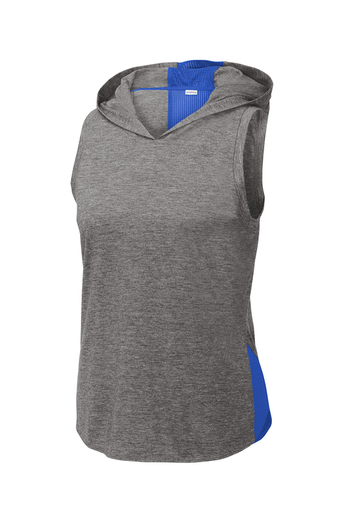 Sport-Tek Women's PosiCharge Tri-Blend Wicking Draft Hoodie Tank