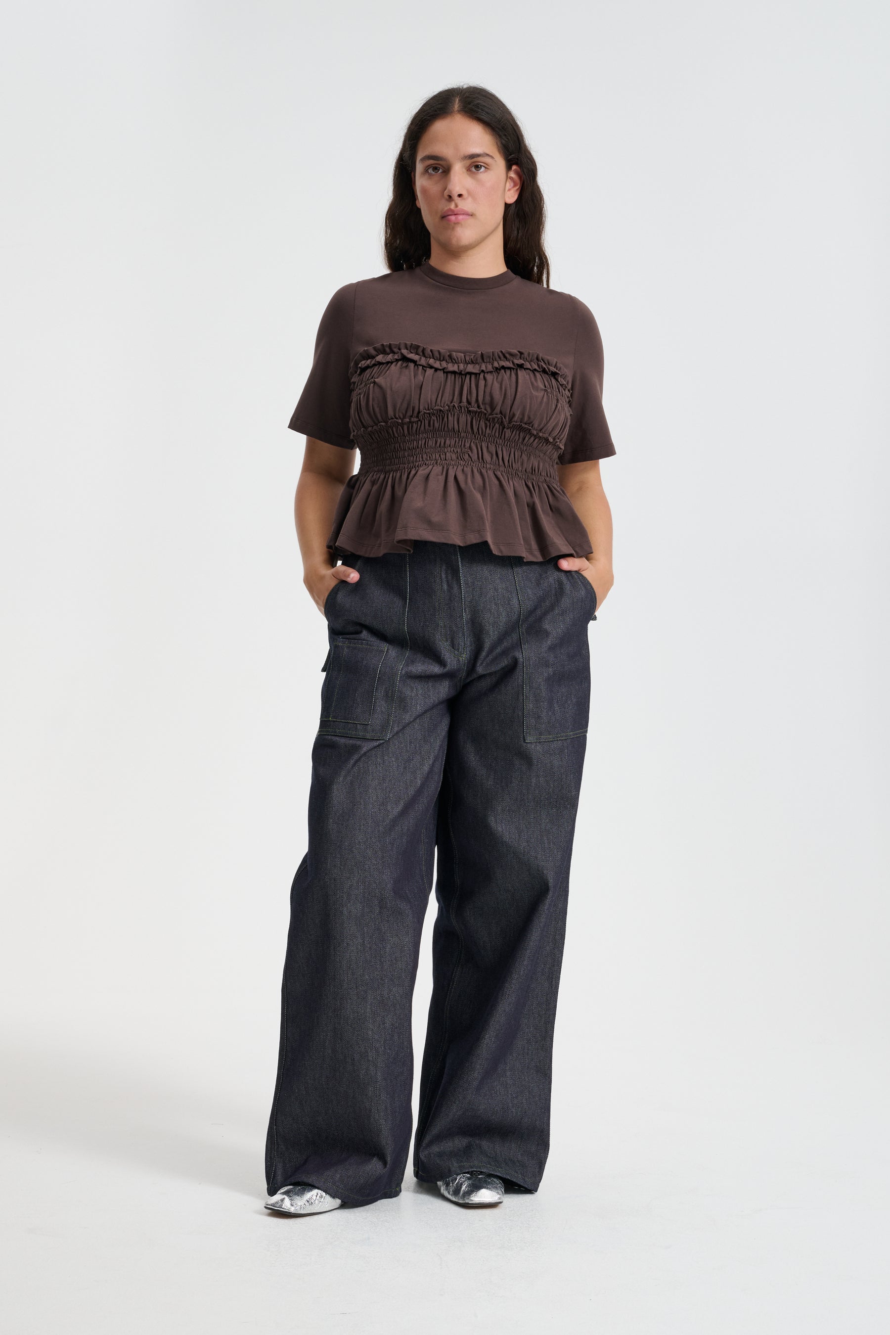 VILDE | T-SHIRT JERSEY BROWN