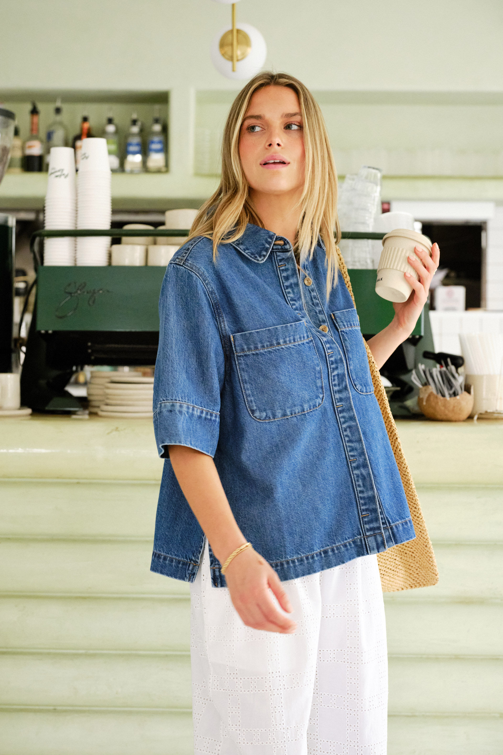 Ceres Life Short Sleeve Denim Shirt
