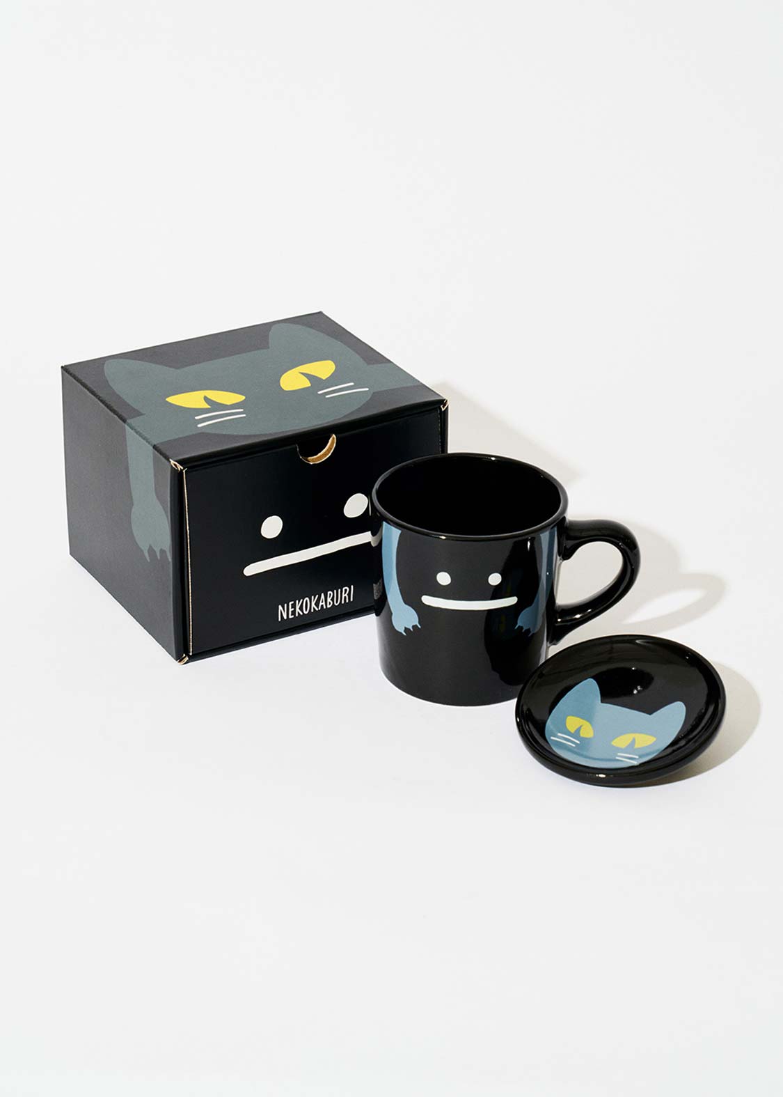 ネコカブリビューティフルシャドー｜ボックス入り蓋付きマグカップ