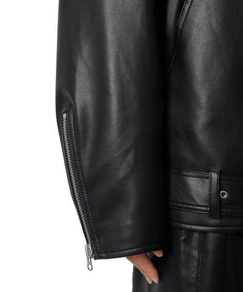 LE CIEL BLEU（ルシェルブルー）の「フェイクレザーバイカージャケット