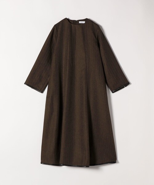 セール】SHIPS any: ヘリンボーン パイピング フレア ワンピース