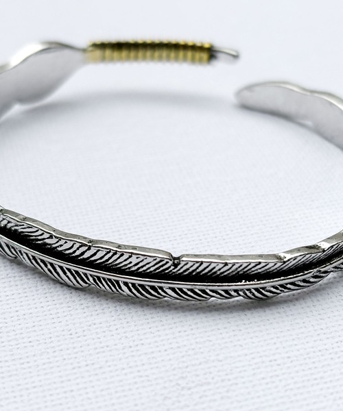 セール】ネイティブ調 フェザー シルバー バングル（バングル/リスト