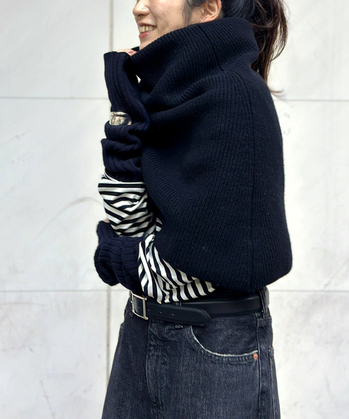 追加 リブニットケープ（ネックウォーマー/スヌード）｜AP STUDIO