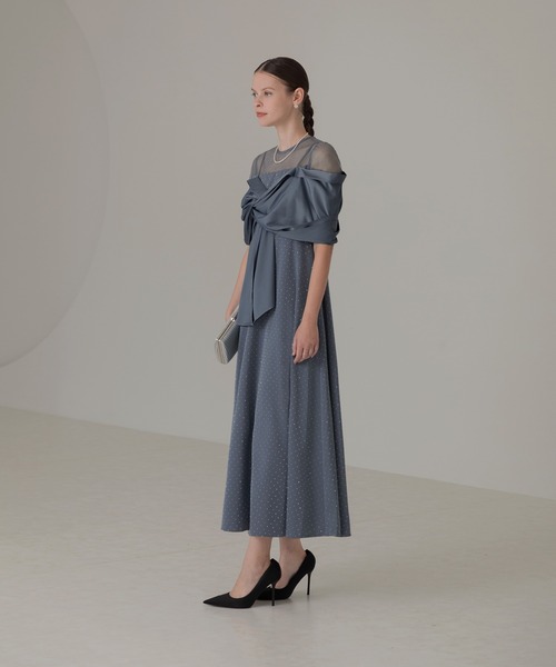 Leja（レジャ）の「【LEJA】2WAYフロントリボンボレロストーンドット柄