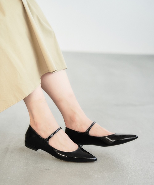 追加》ポインテッドワンストラップフラット（パンプス）｜LE TALON