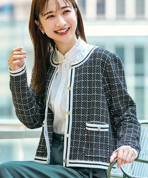 index（インデックス）の「◇ツィーディーバイカラーカーディガン【WEB