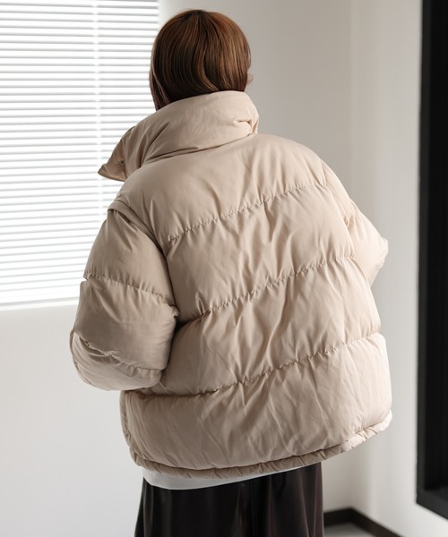 セール】BIGスタンドパディングブルゾン/2wayダウンベスト（ダウン