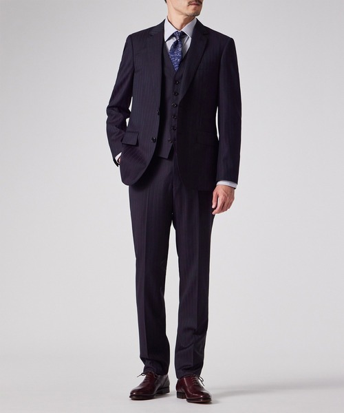 コントラストストライプ 2ボタンスーツ / 253003 1439S（スーツセット