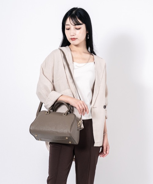 AULENTTI/オウレンティ】2WAY レザー ミニボストンバッグ イタリア製