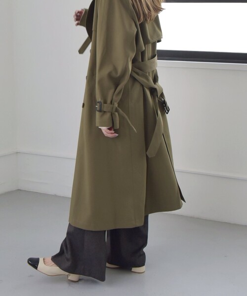 quaranciel:〈洗濯機可能〉ハンサム トレンチ コート（トレンチコート
