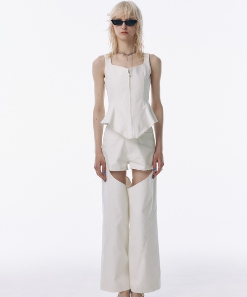 セール】LAYERED PEPURUM TOPS/レイヤードペプラムトップス（Tシャツ