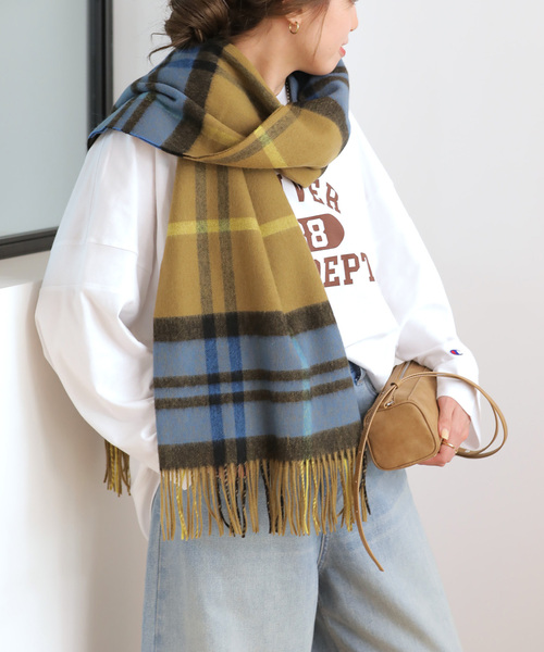 セール】《追加》【TWEEDMILL/ツイードミル】 チェックストール