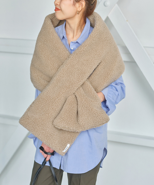 Spick & Span（スピックアンドスパン）の「【THROW/スロー】 Boa Shawl