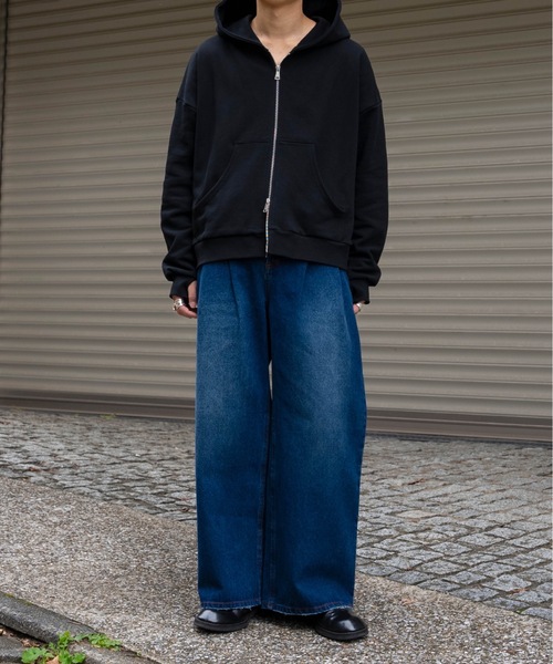 SINSS（シンス）の「Double zip hoodie / ダブルジップフーディ