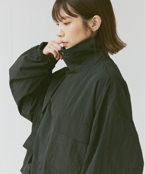 flaner（フラネ）の「Loose military nylon jacket/ルーズミリタリー
