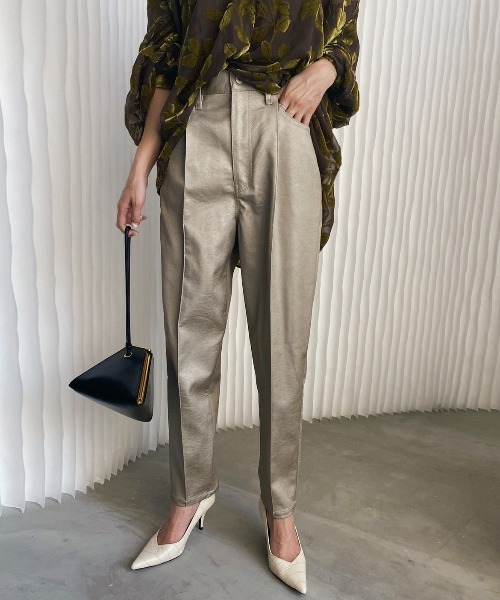 セール】UNDRESSED DENIM DETAIL SYNTHETIC LEATHER PANTS（その他