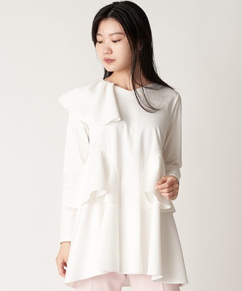 CELFORD（セルフォード）の「フリルペプラムカットソー（Tシャツ