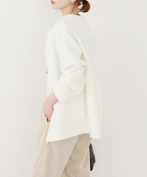 IENA（イエナ）の「Marin Tweed ジャケット.S（ノーカラージャケット