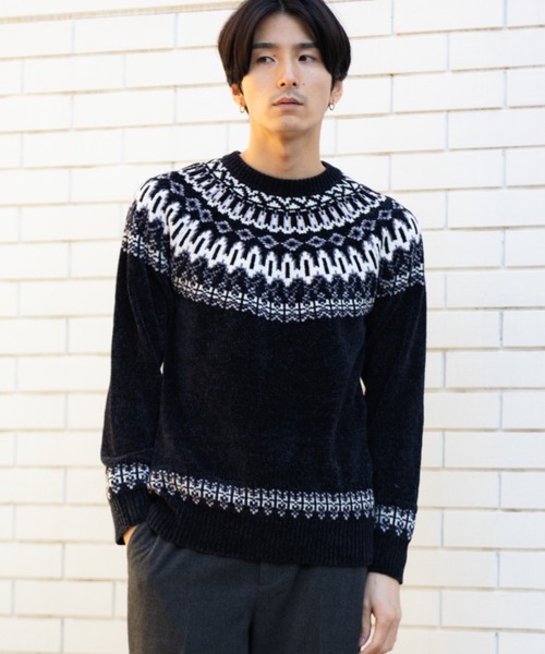 NAVY（ネイビー）の「NAVY フェアアイル柄モールニット（ニット