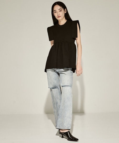セール】【CLANE/クラネ】SLASH CUT DENIM PANTS/スラッシュカット