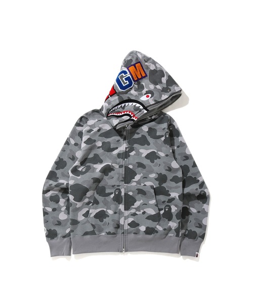COLOR CAMO SHARK WIDE FIT FULL ZIP DOUBLE HOODIE M（パーカー）｜A