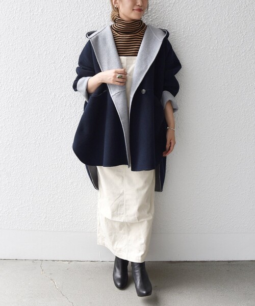 WEB限定】SHIPS any: リバー フーデット ミディ コート2（その他