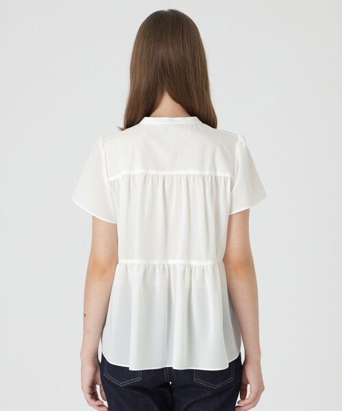 セール】ミックスフリルブラウス（シャツ/ブラウス）｜BLUE LABEL