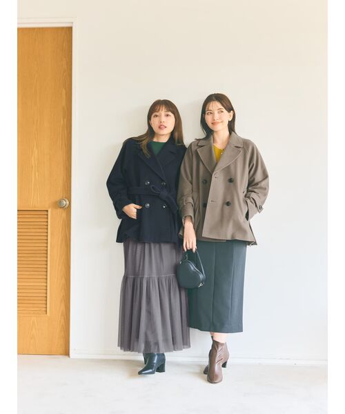 COHINA（コヒナ）の「ウールビーバーミドル丈コート【低身長・小柄女性