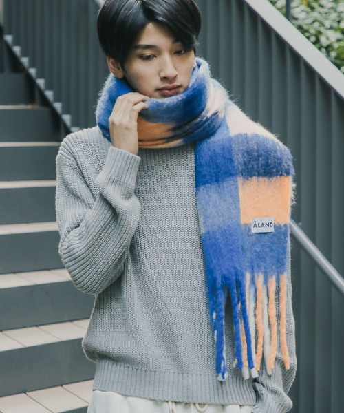 セール】お気に入り7000件越え！【UNISEX】ALAND／チェックマフラー