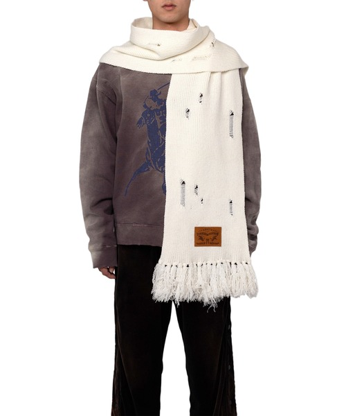 Distressed Knit Muffler（マフラー）｜KAMIYA（カミヤ）の
