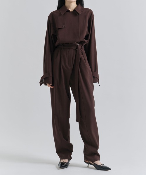 ZOZOTOWN限定》【Louren/ローレン】trench collar jumpsuit/トレンチ
