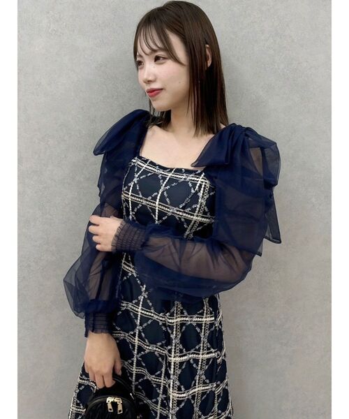 dazzlin（ダズリン）の「レースリボンオフショルドレス（ワンピース