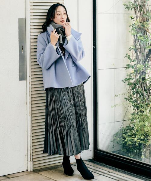 セール】【着回しが効く／オンオフアウター】ウールショートコート