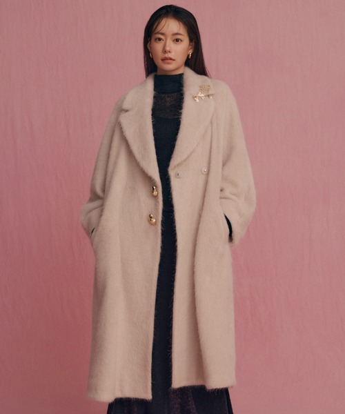 SNIDEL（スナイデル）の「シャギーロングコート（チェスターコート
