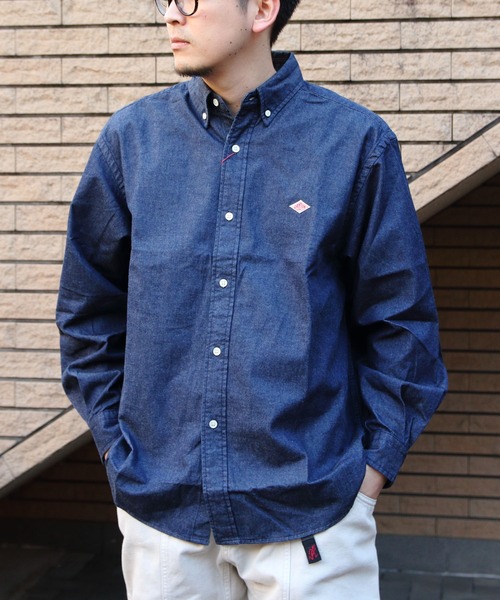 セール】DANTON/ダントン デニム ボタンダウンシャツ DENIM BUTTONDOWN