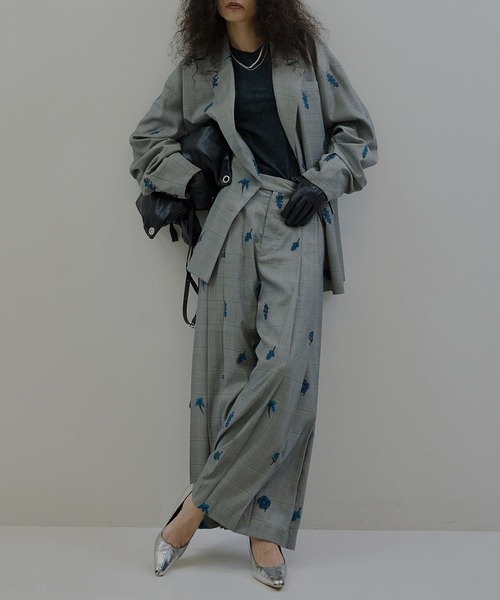 Ameri（アメリ）の「CHECK FLOWER PLEATS PANTS（その他パンツ）」 - WEAR