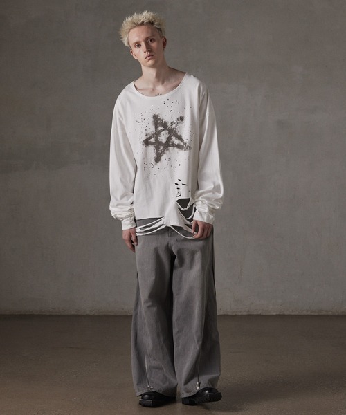 GRANCY（グランシー）の「【GRANCY】LinestoneDesign Graphic Damage