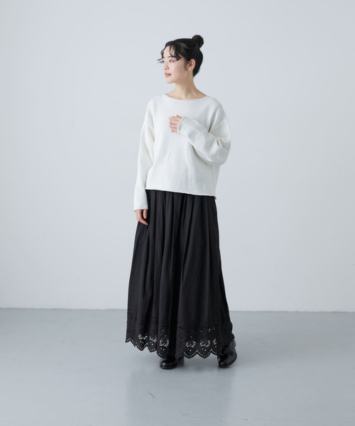 かぐれ（カグレ）の「コットンテープヤーンボートネックニット（ニット