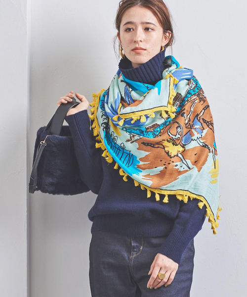 manipuri（マニプリ）の「＜manipuri（マニプリ）＞ポンポン ストール