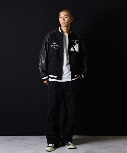 セール】RAGLAN SLEEVE ZIPPER STADIUM JACKET / ラグラン スリーブ