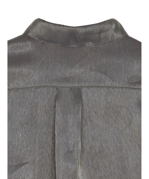 FRILL SLEEVE SHEER SHIRT シルバー Sサイズ FRILL SLEEVE SHEER SHIRT